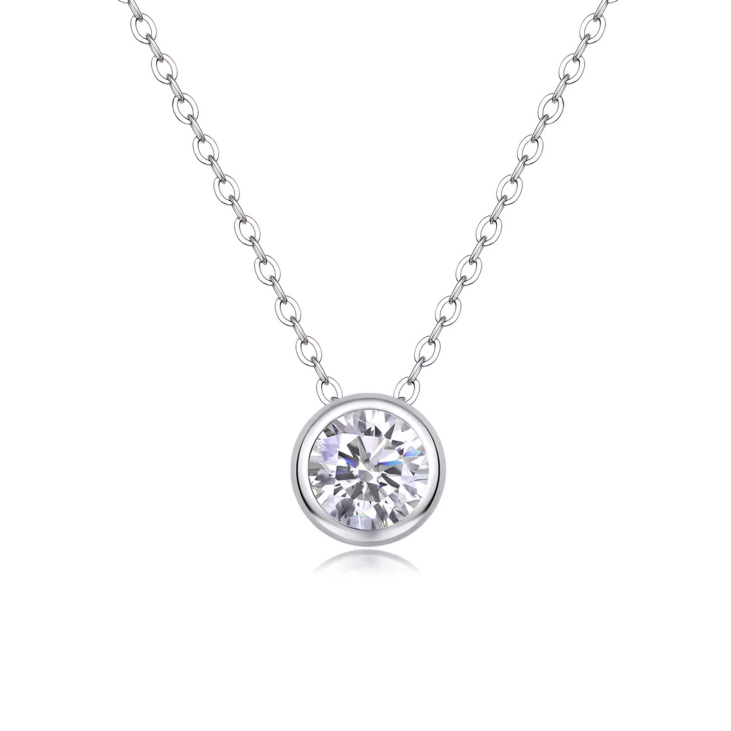 1-Carat Moissanite Necklace for Women