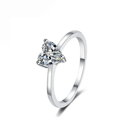 Heart-Cut Moissanite  Ring