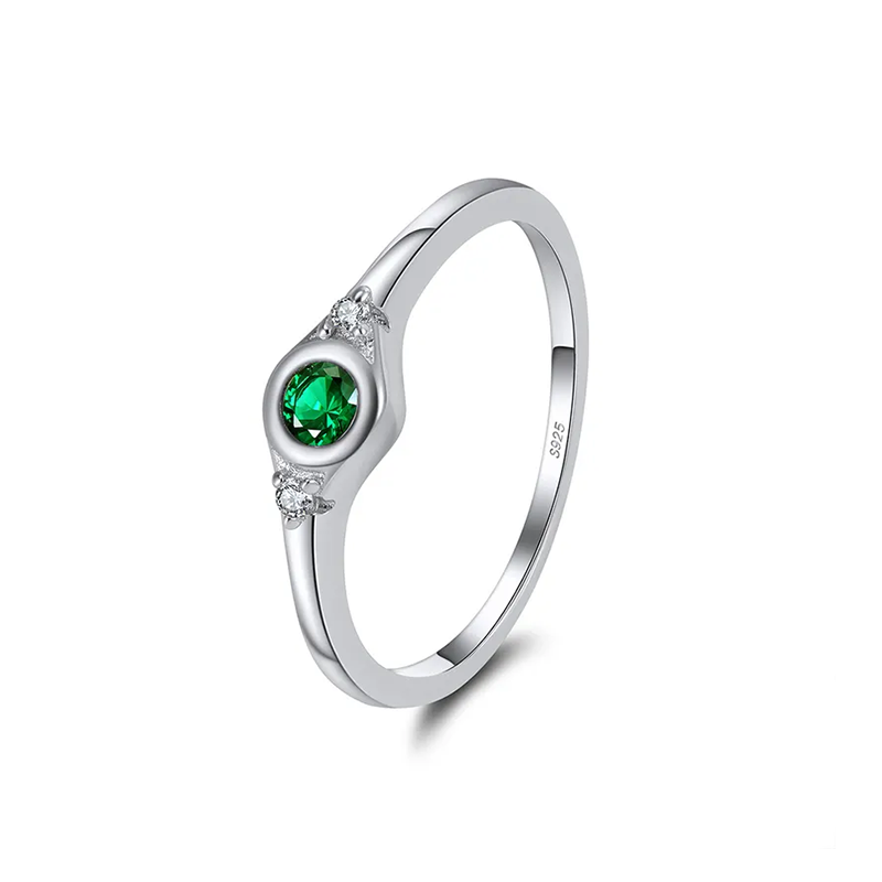 Emerald Round-Cut Ring