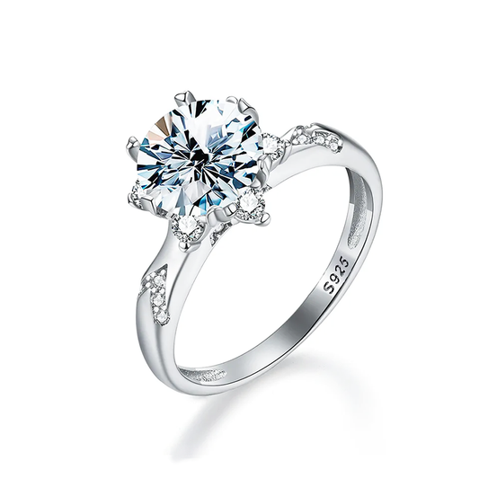 Snowflake Moissanite Engagement Ring