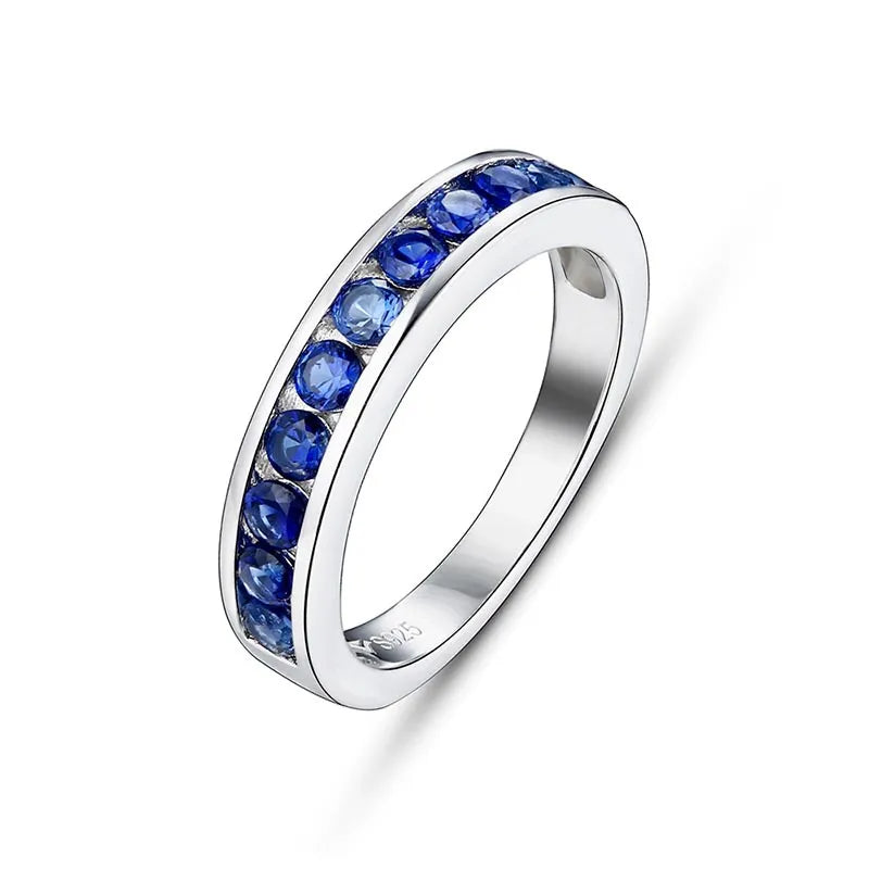 Blue Diamond Band Ring