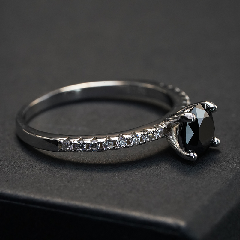 Luna Oscura Moissanite Ring