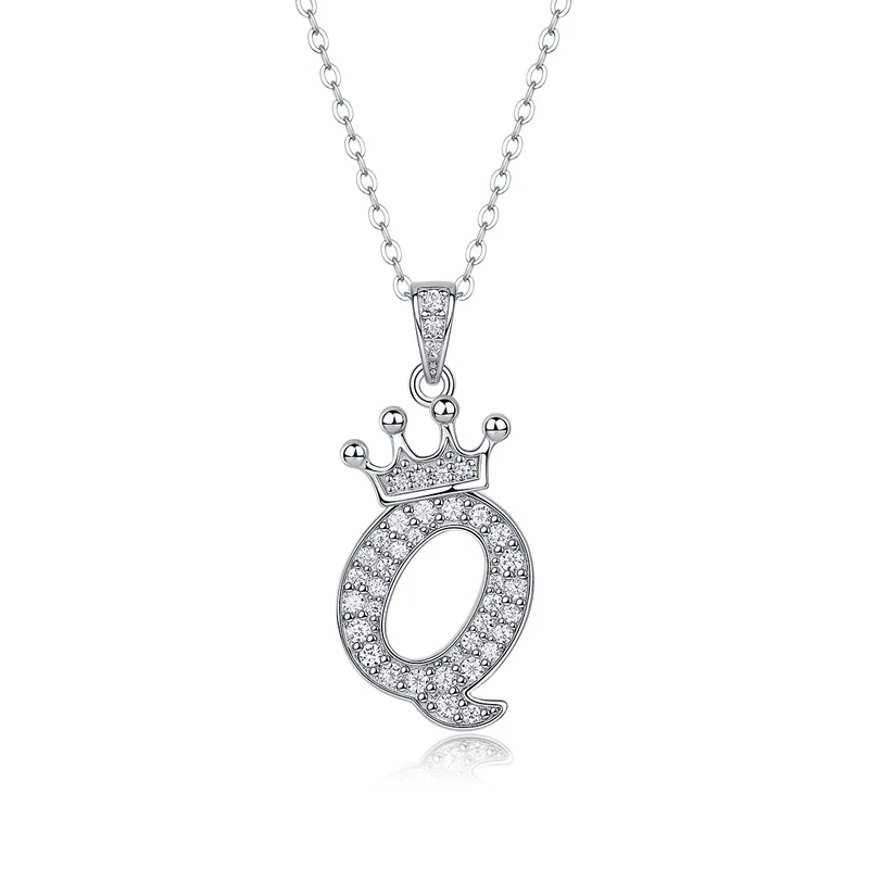 Initial Necklaces With Moissanite