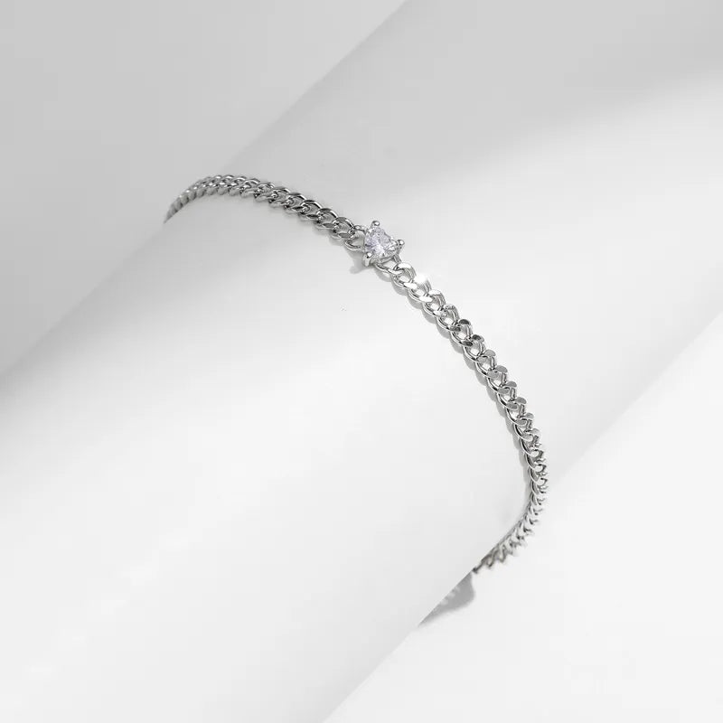 Silver Bracelet with Heart