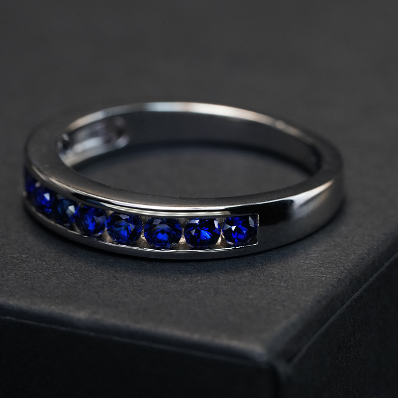 Blue Diamond Band Ring