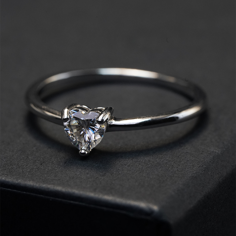 Heart-Cut Moissanite  Ring