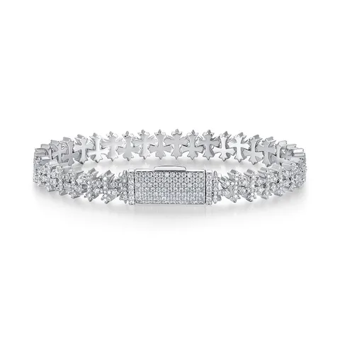 Moissanite Cross Bracelet