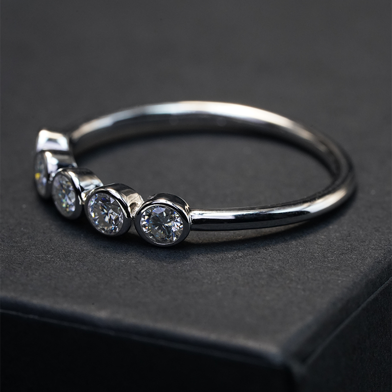 0.3 CT Moissanite Band Ring