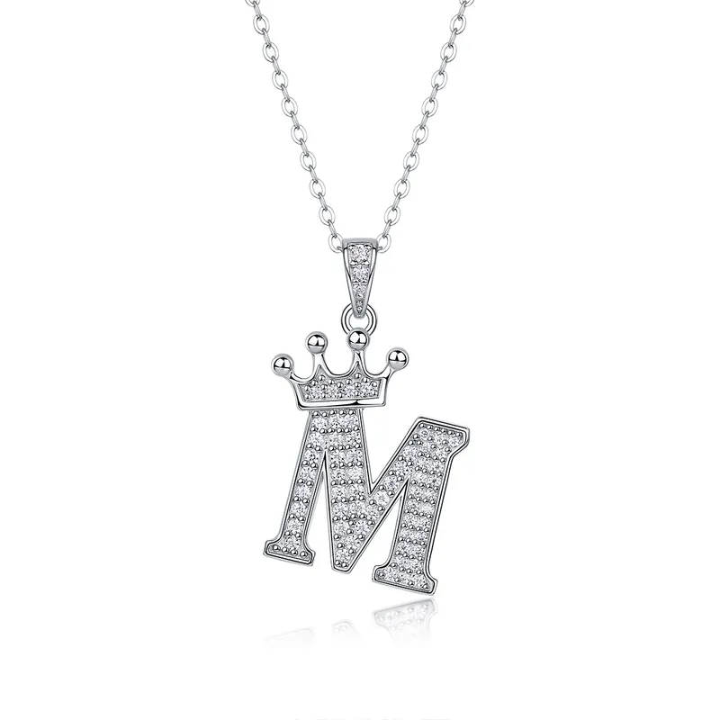 Initial Necklaces With Moissanite