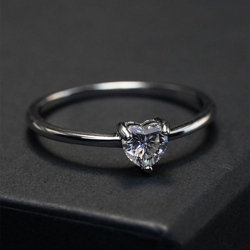 Heart-Cut Moissanite  Ring