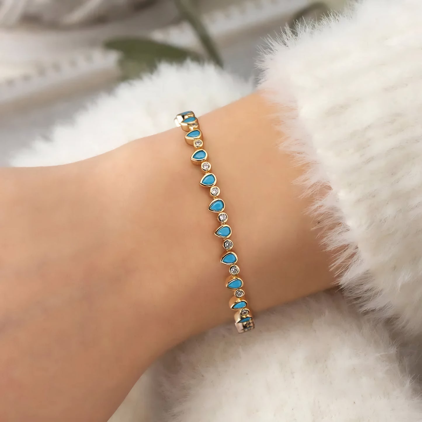 Turquoise Tennis Bracelet