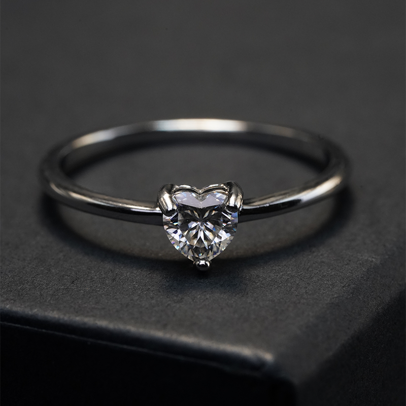 Heart-Cut Moissanite  Ring