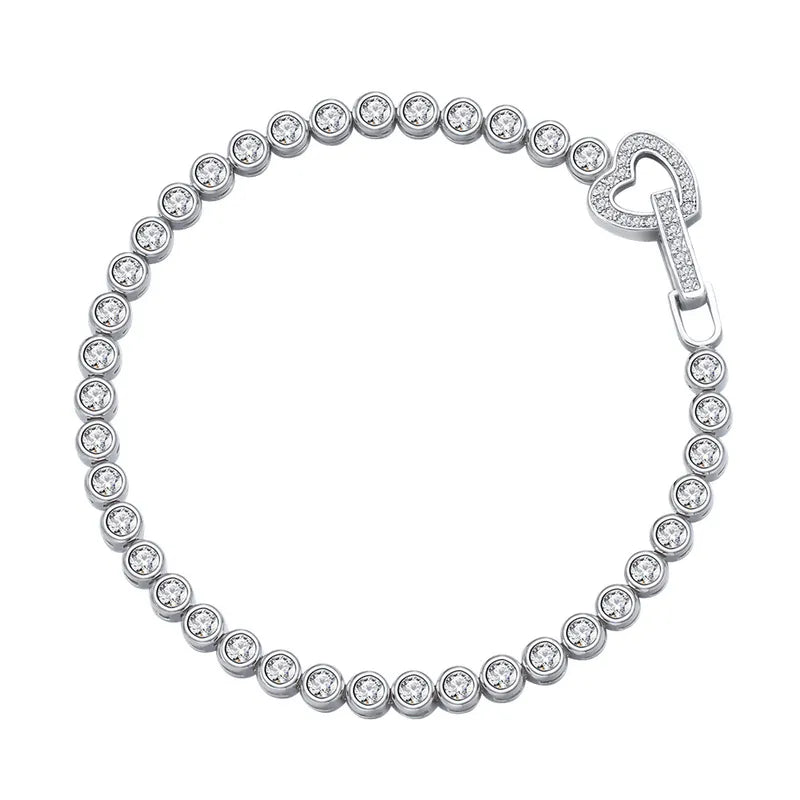 Silver Bracelet with Circular Links