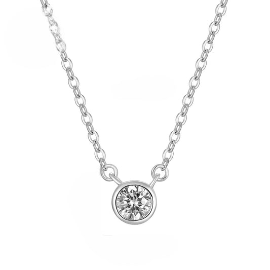 Diamond Bezel Necklace