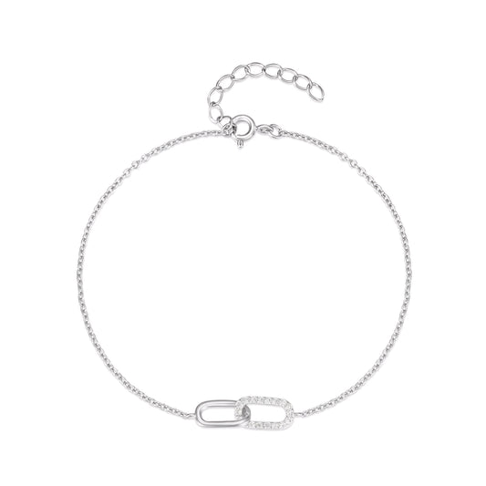 Double Link Silver Bracelet